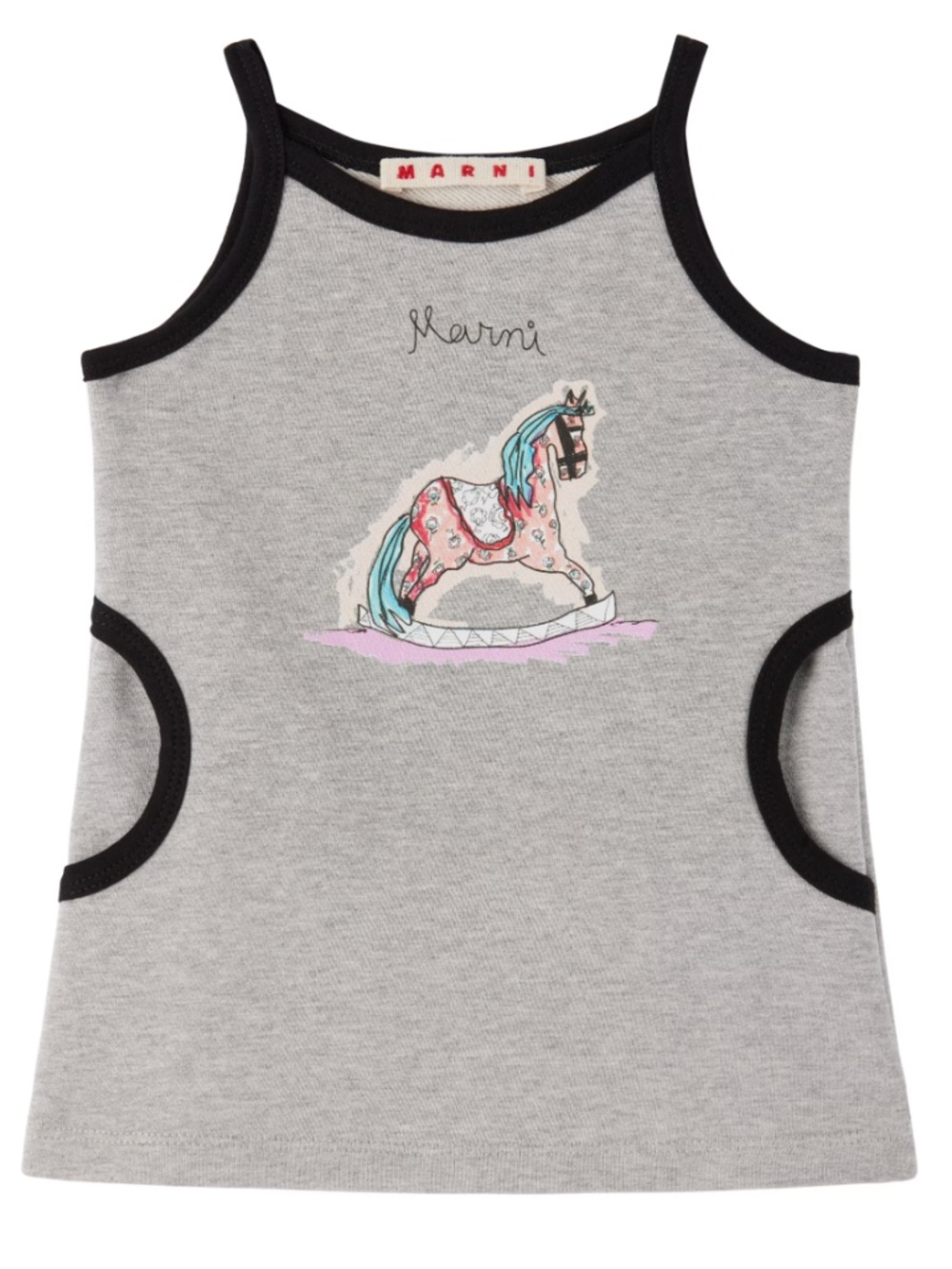 MARNI Baby Gray Printed-Logo Dress 3-6 Months